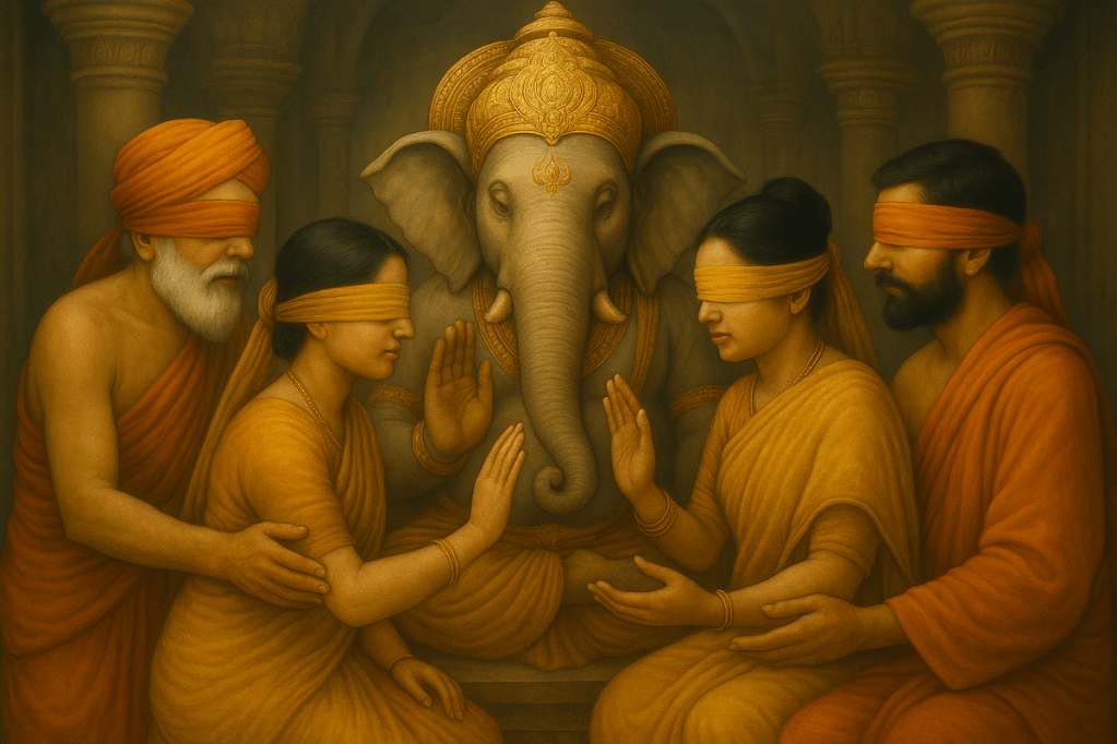 Blind Hindus and Ganesha small